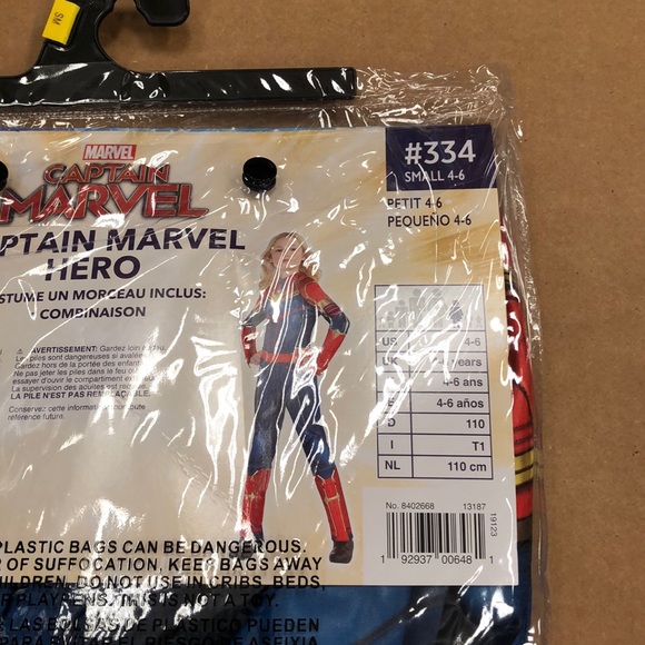 Captain Marvel Children’s Costume New! Blowout Price! - Picture 6 of 8